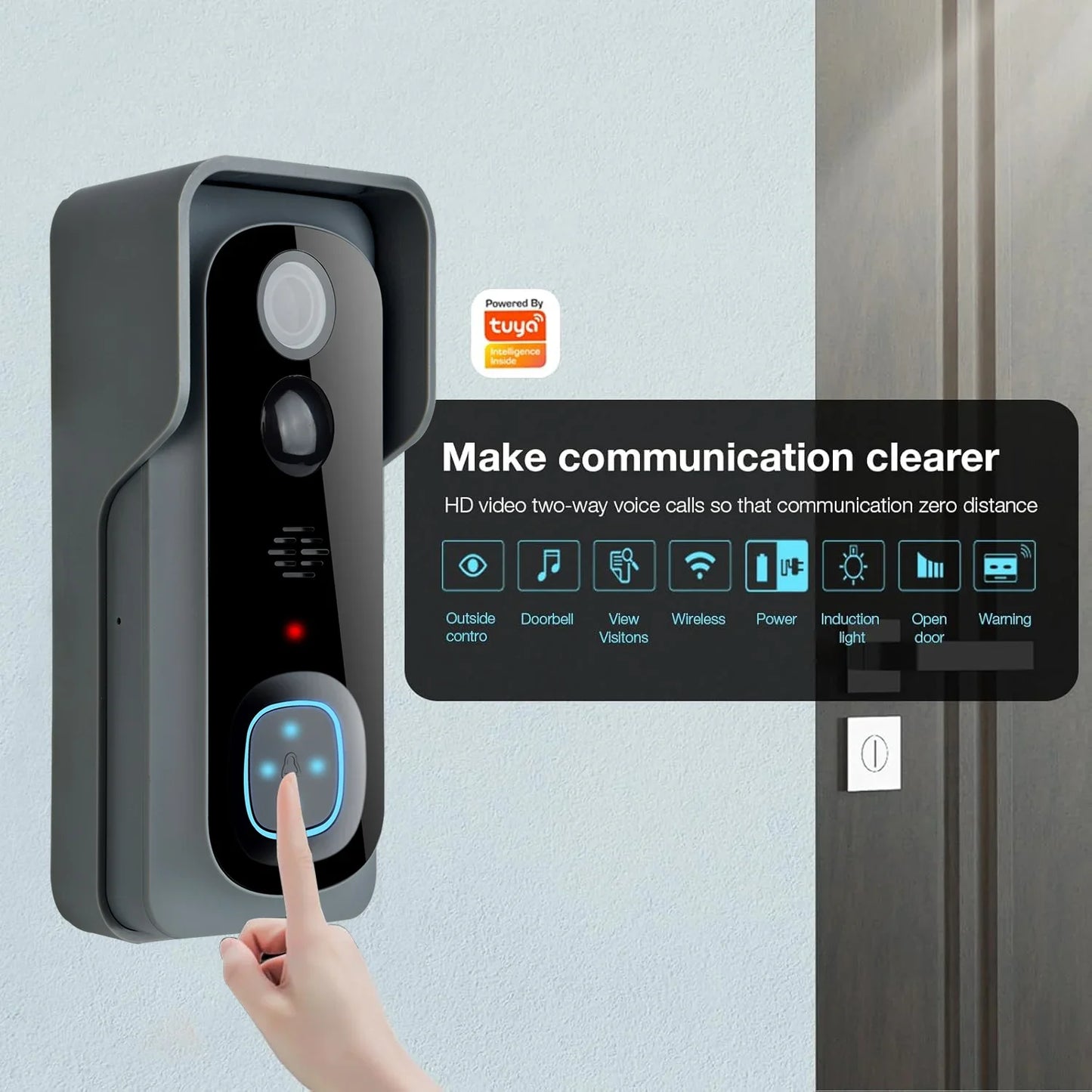 NNEOBA Smart WiFi Video Doorbell Camera 1080P HD