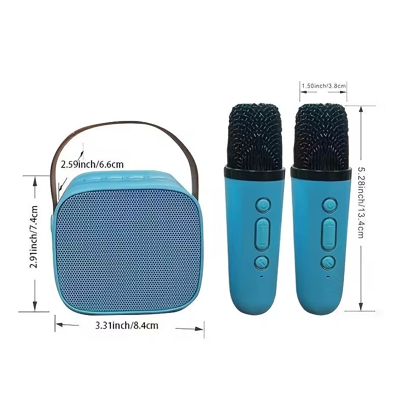 NNETM Mini Portable Karaoke Speaker with Microphones