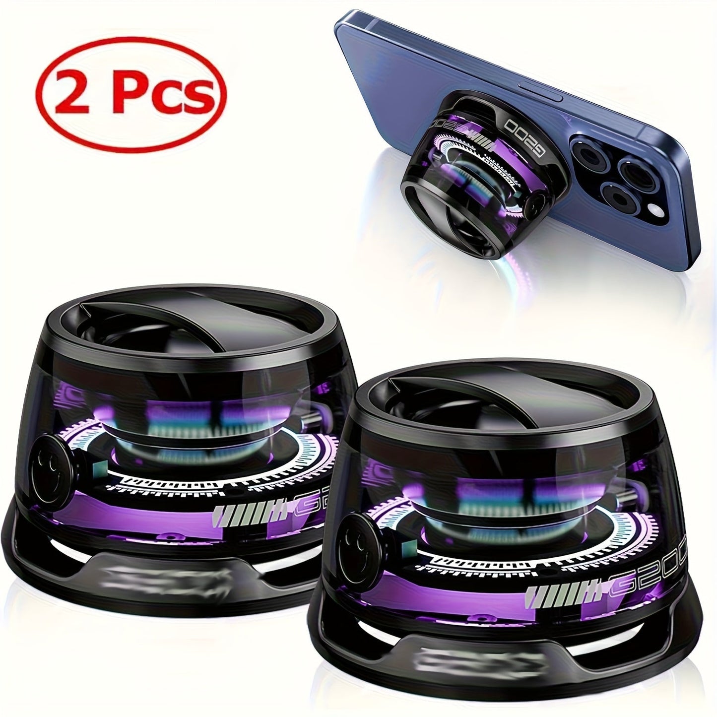 NNETM Wireless Speaker with 7-Color LED Lights (2pcs)
