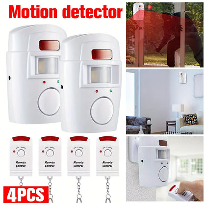 NNETM Wireless PIR Motion Sensor Alarm System (4 pcs)