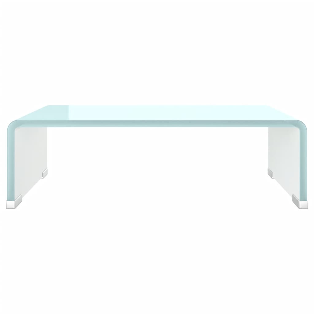 NNEVL TV Stand/Monitor Riser Glass Green 40x25x11 cm
