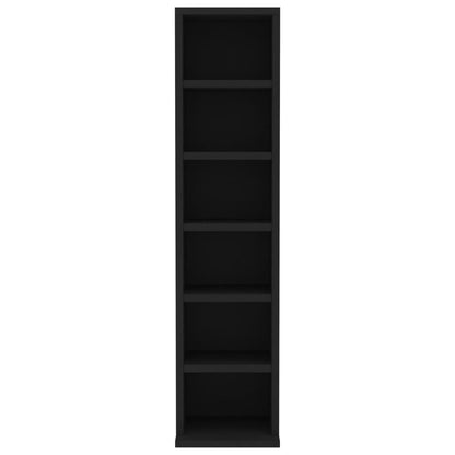 NNEVL CD Cabinet Black 21x20x88 cm Engineered Wood