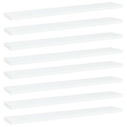 NNEVL Bookshelf Boards 8 pcs White 60x10x1.5 cm Chipboard