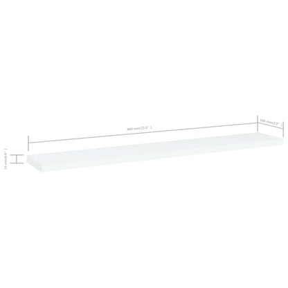 NNEVL Bookshelf Boards 8 pcs White 60x10x1.5 cm Chipboard
