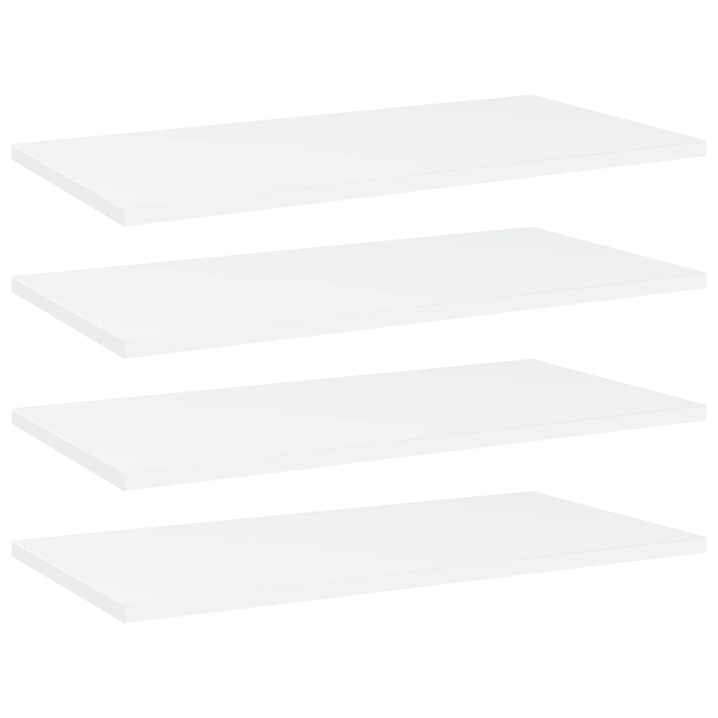 NNEVL Bookshelf Boards 4 pcs White 60x30x1.5 cm Chipboard