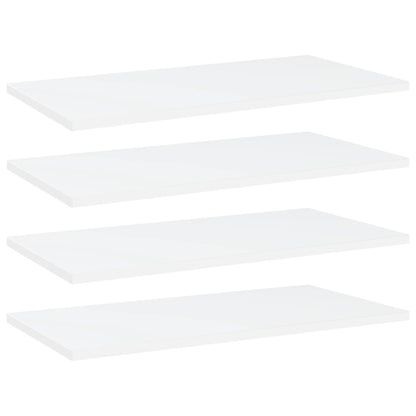 NNEVL Bookshelf Boards 4 pcs White 60x30x1.5 cm Chipboard