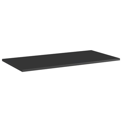 NNEVL Bookshelf Boards 4 pcs High Gloss Black 80x40x1.5 cm Chipboard