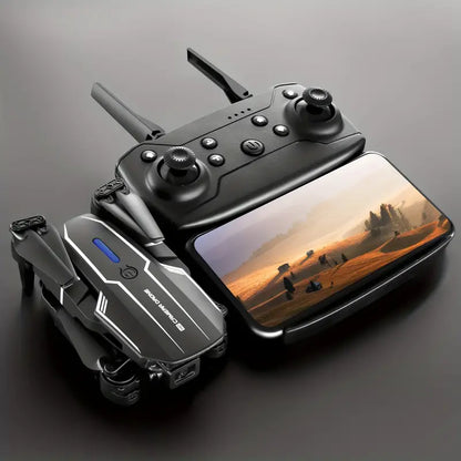 NNETM E88 Quadcopter UAV Drone with Dual HD Cameras - Black (HD Dual Camera)