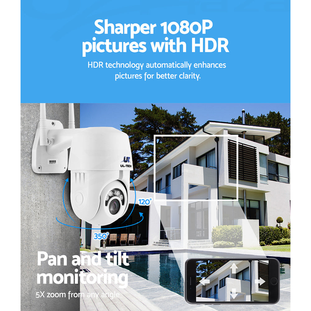 NNEDSZ Wireless IP Camera Outdoor CCTV Security System HD 1080P WIFI PTZ 2MP