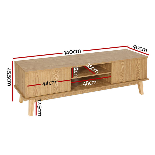 NNEDSZ TV Cabinet Entertainment Unit Stand Storage Shelves TV Unit 140CM