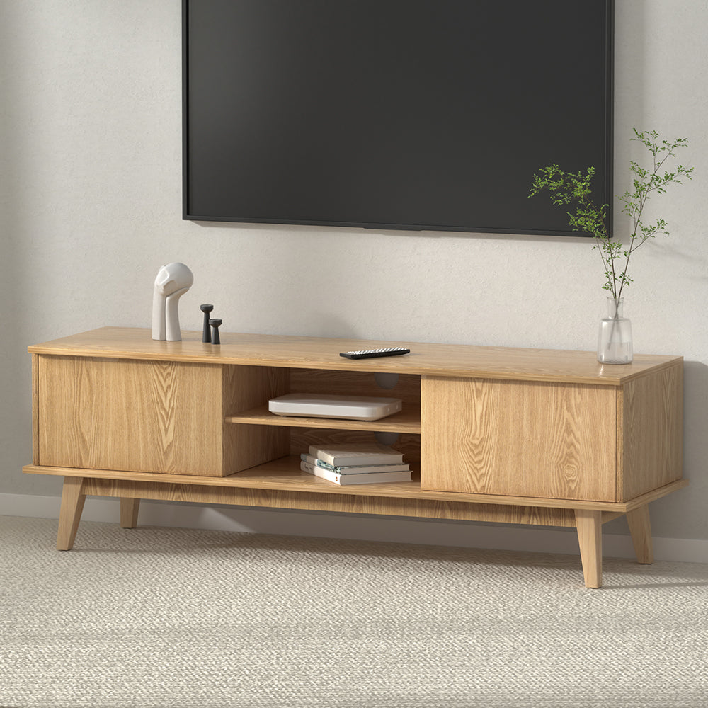 NNEDSZ TV Cabinet Entertainment Unit Stand Storage Shelves TV Unit 140CM