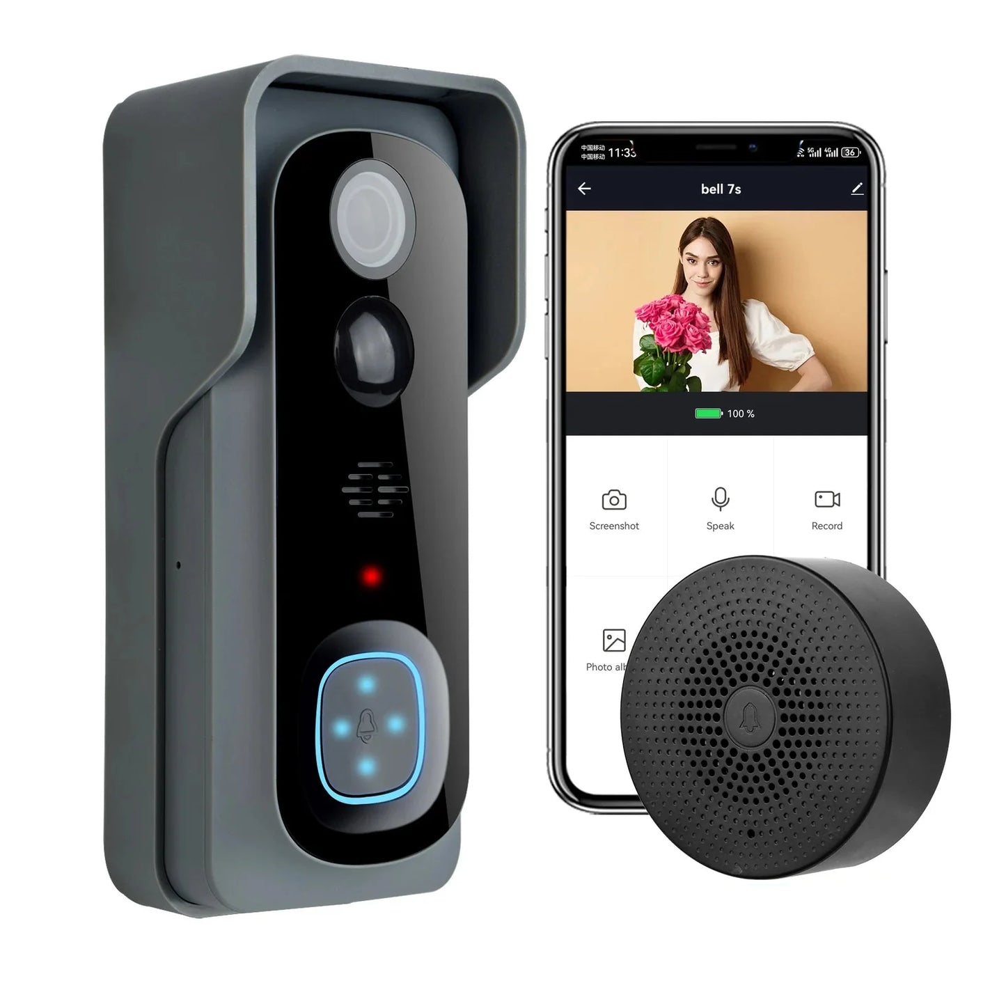 NNEOBA Smart WiFi Video Doorbell Camera 1080P HD