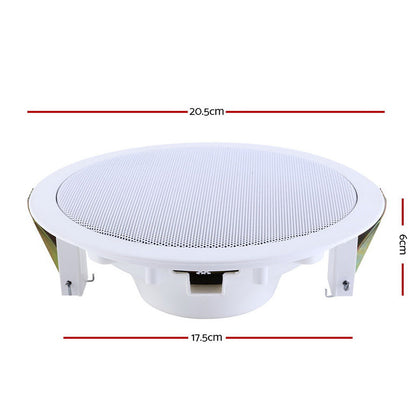 NNEDSZ 2 x 6 In Ceiling Speakers Home 80W Speaker Theatre Stereo Outdoor Multi Room