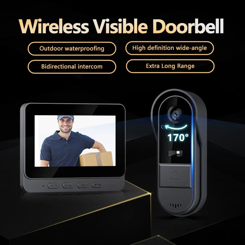 NNEOBA Wireless Visual Intercom Doorbell with HD Night Vision