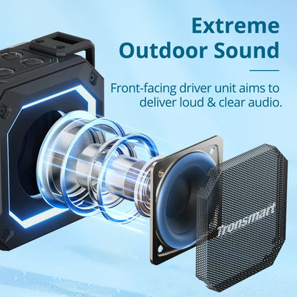 NNEOBA Groove Bluetooth Portable Speaker with Dual EQ (Black)