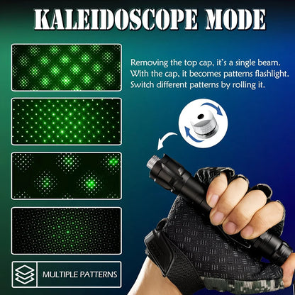 1 piece Green High-Power Green Laser Pointer, Laser Pointer for Indoor Meetings, Tactical Laser Flashlight for Outdoor Camping and Hiking