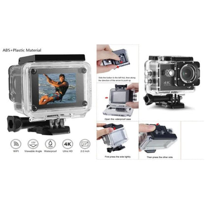NNEDSZ BDI New Action Camera 4K wifi sports DV Cam Blue