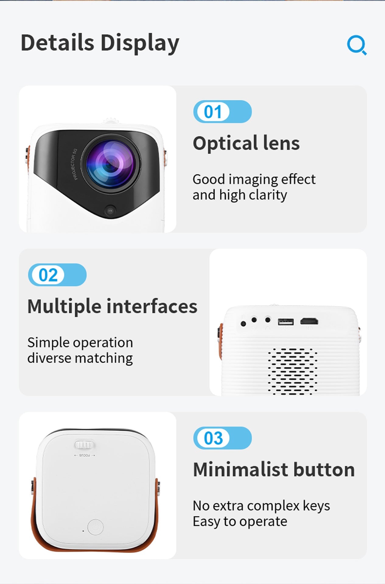NNEDSZ Mini Portable HD Projector with Giant Screen Display and Gamut Compensation - Home Cinema