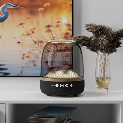 NNEDSZ LP90 White 360° Bluetooth Home Theater Speaker - LED Light Effect, 120W Surround Sound