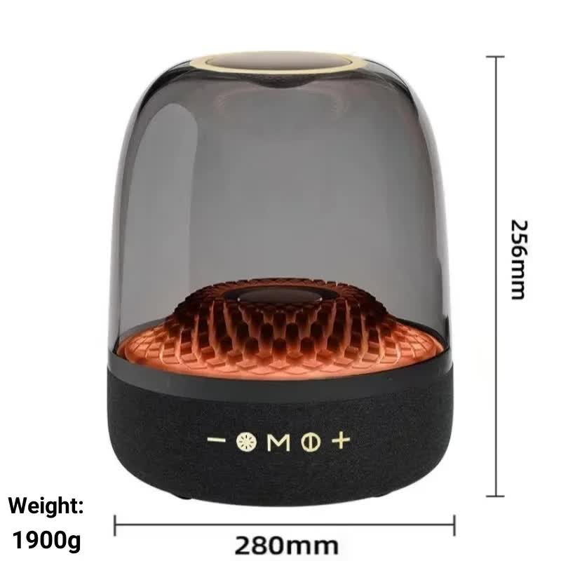 NNEDSZ LP90 White 360° Bluetooth Home Theater Speaker - LED Light Effect, 120W Surround Sound