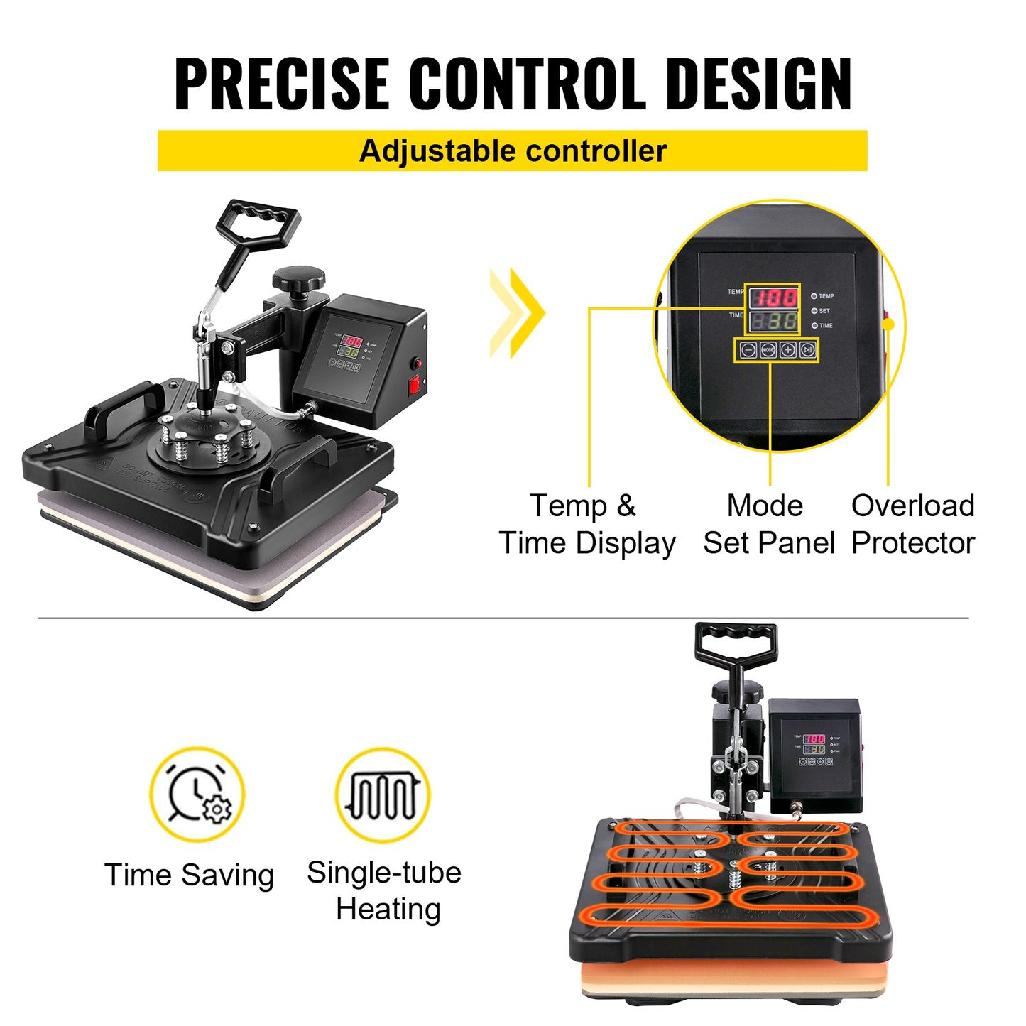 5 In1 12" X 15" (30 X 38cm) Heat Transfer Press + 28 Inch Vinyl Cutter Machine Kit Software