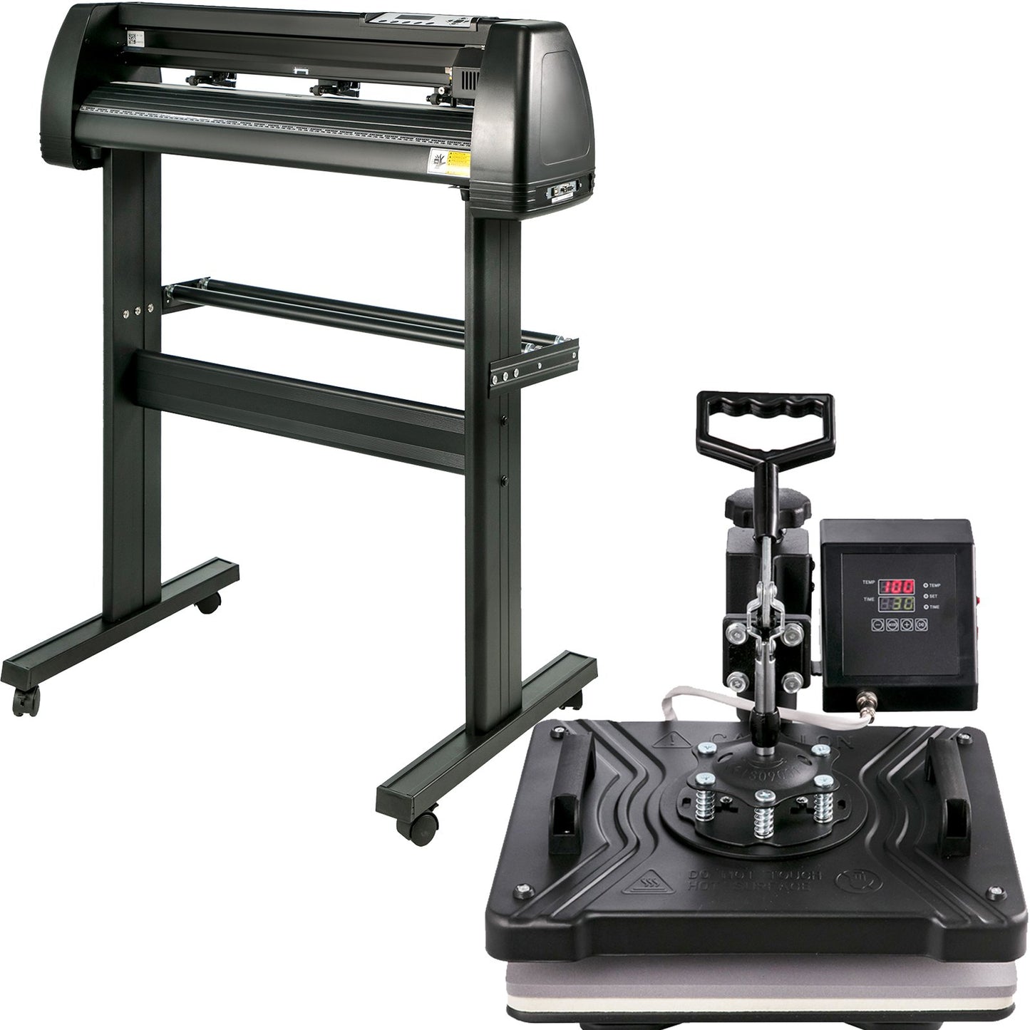 5 In1 12" X 15" (30 X 38cm) Heat Transfer Press + 28 Inch Vinyl Cutter Machine Kit Software