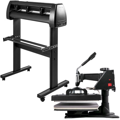 5 In1 12" X 15" (30 X 38cm) Heat Transfer Press + 28 Inch Vinyl Cutter Machine Kit Software