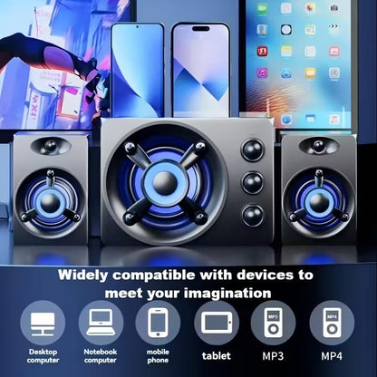 NNETM Wireless Speaker 2.1 Channel USB Bass Sound System