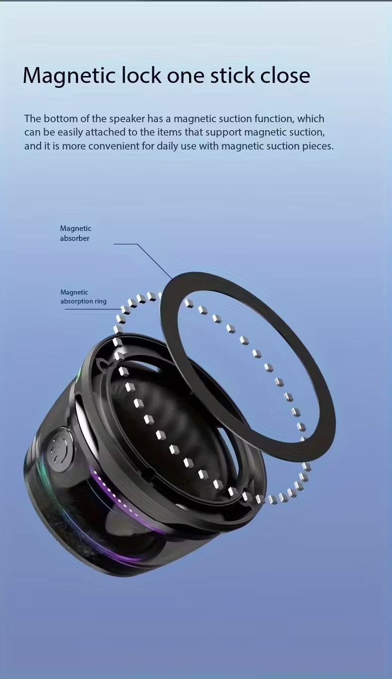 NNETM Wireless Speaker with 7-Color LED Lights (2pcs)